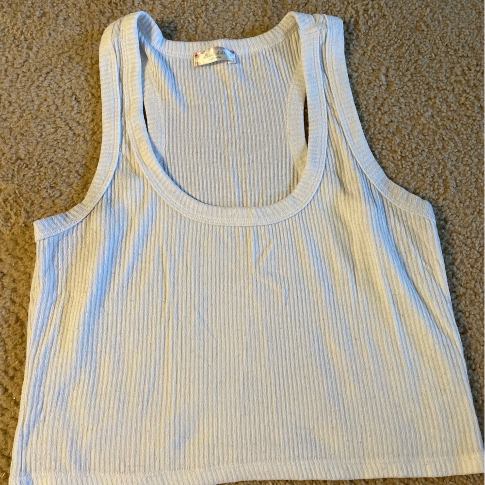 Altar'd State Cream Ribbed Tank Top - Picture 2 of 3